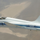 A T-38C Talon in NASA livery. NASA uses the Talon as a chase plane and for astronaut training. (NASA)